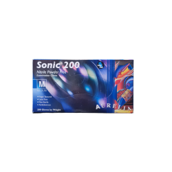Aurelia Sonic 200 Nitrile Gloves Medium - ultra-thin, powder-free, with textured fingertips