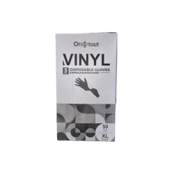 Black Vinyl Disposable Gloves XL (50)