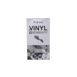 Black Vinyl Disposable Gloves XL (100)